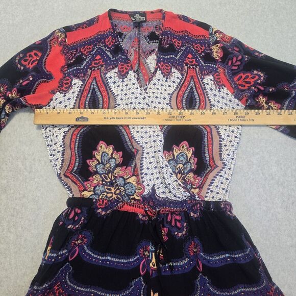 Angie Red and Black Patterned Romper - Picture 6 of 16